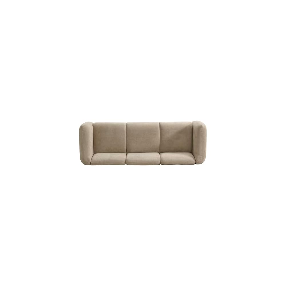 Christopher Knight Home Ahrai 3-Seater Sofa Couch with 2 Pillows, 87" Wide Oversized Sofa for Living Room, Modern Wood Frame Lounge Couch, Comfy Spacious Fabric Upholstered Home Seating, Camel