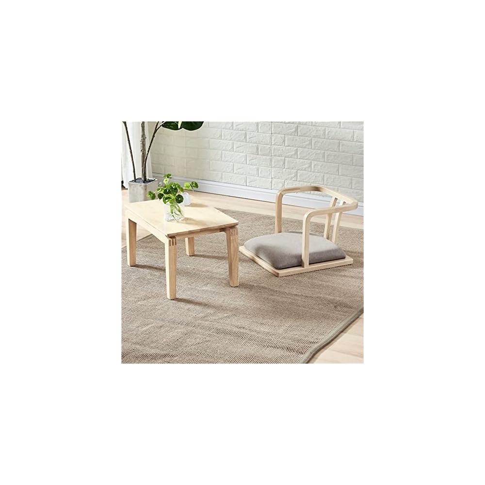 Seating with Back Support for Living Room Balcony Wood Tatami Legless Floor Chair Sofa Game