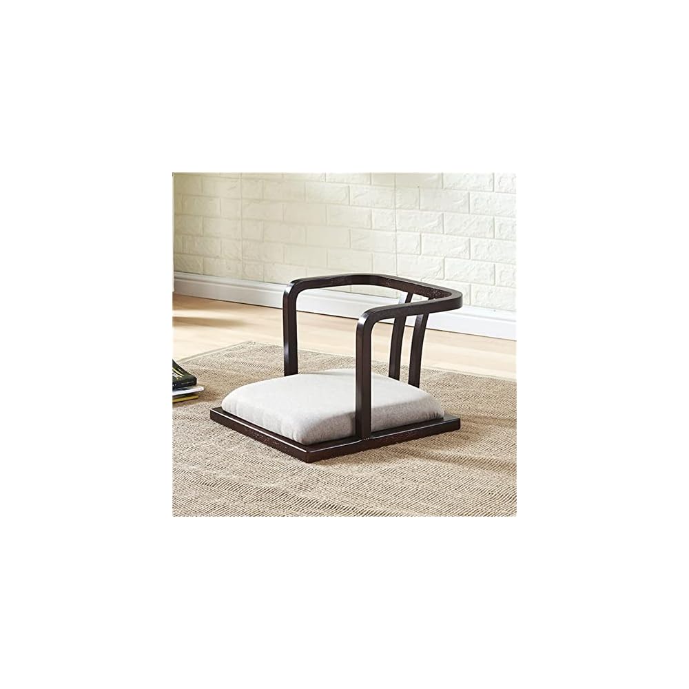 Seating with Back Support for Living Room Balcony Wood Tatami Legless Floor Chair Sofa Game