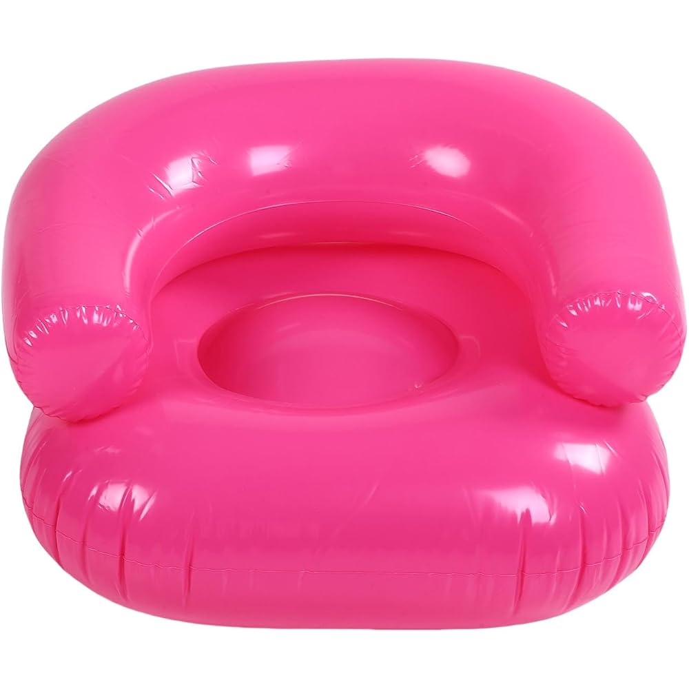 Inflatable Sofa, Soft PVC Lounge Chair with Lightweight Portable Design, Ideal for Home, Office, Camping, Indoor & Outdoor Use (Pink)