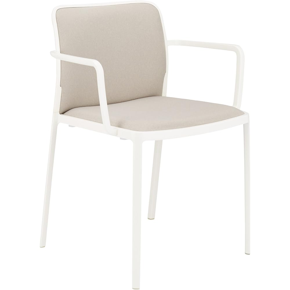Kartell 5976/AC Audrey Soft Chair by Piero Lissoni, Pack of 2, Trevira Fabric Grey